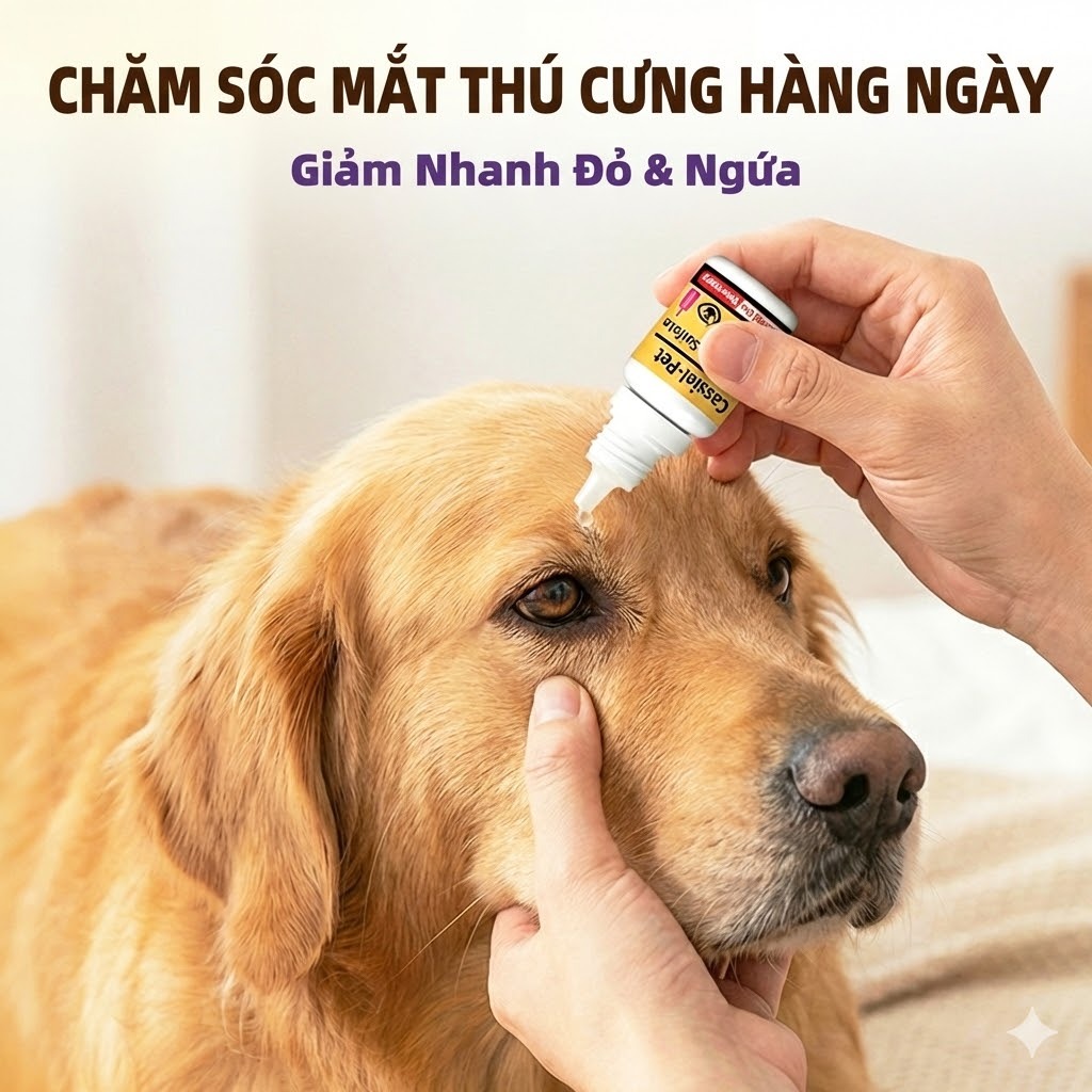 Cassiel Pet Nước Nhỏ Mắt Mắt Dành Cho Chó Và Mèo Trợ Viêm Kết Mạc Dỏ Mắt Sưng Dỏ Hỗ Trợ Giảm Chảy Mắt Loại Bỏ Rỉ Mắt