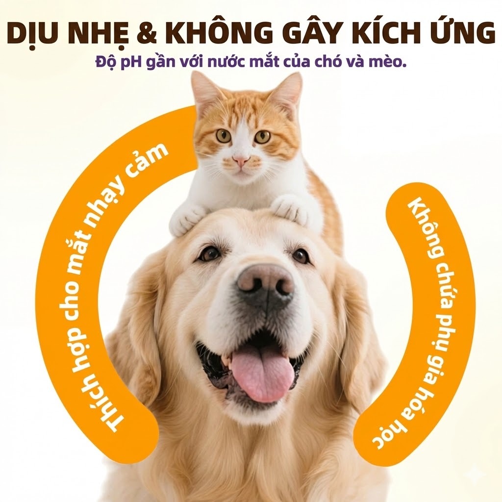 Cassiel Pet Nước Nhỏ Mắt Mắt Dành Cho Chó Và Mèo Trợ Viêm Kết Mạc Dỏ Mắt Sưng Dỏ Hỗ Trợ Giảm Chảy Mắt Loại Bỏ Rỉ Mắt