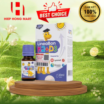 Vitamin D3 K2 hỗ trợ tăng chiều cao cho bé LineaBon vitamin D3 K2 10ml