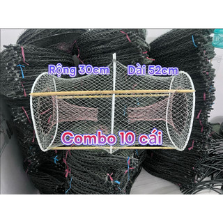 Combo 10c lờ cá vành trắng 30x52 - không kèm cây chống