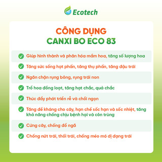 Phân Bón Canxi Bo Eco 83 (Chai 500ml) -  Siêu Đậu Trái, Siêu Dưỡng Trái, Chống Rụng Bông Trái Non,Tăng Đề Kháng Cây