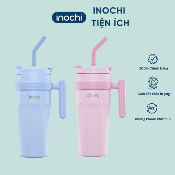 Bình giữ nhiệt Fuji Zest 950ml INOCHI có ống hút tiện lợi,tay cầm chắc chắn