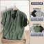 Áo sơ mi ngắn tay, kiểu sọc dọc, vải cotton chống nhăn, form regular VYN AMANLAB