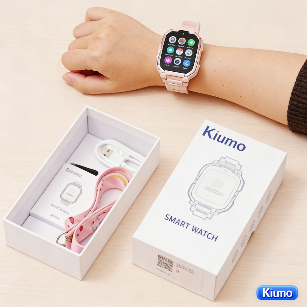 Kiumo【8G/16G】Đồng Hồ Thông Minh Trẻ Em 4G LTE GPS LBS Gọi Video Camera Kép Màn Hình IPS Cảm Ứng