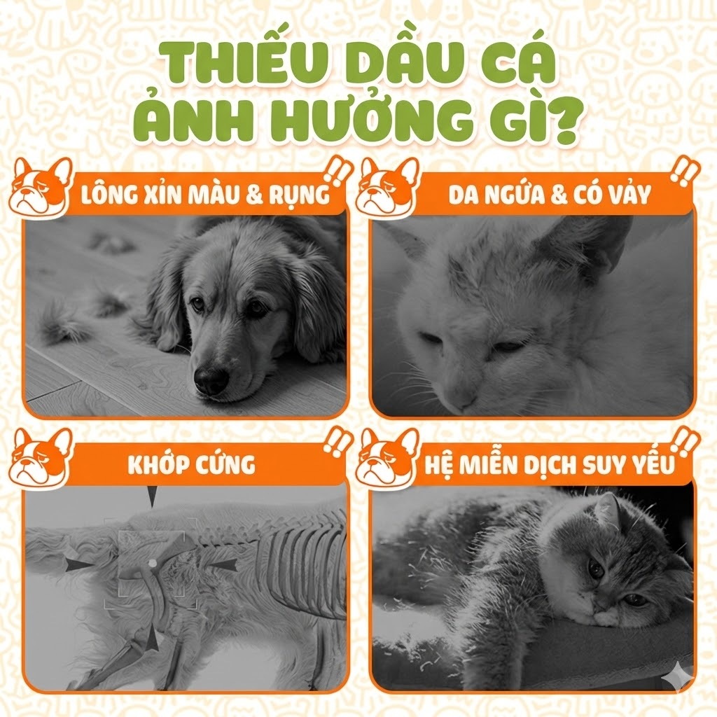 Cassiel Pet Cá Fish Oil Bổ Sung Omega 3 Tăng Sức Đề Kháng Giảm Rụng & Mượt Lông Mèo Cho Chó