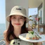 Mũ cụp thêu chữ Thinking thời trang