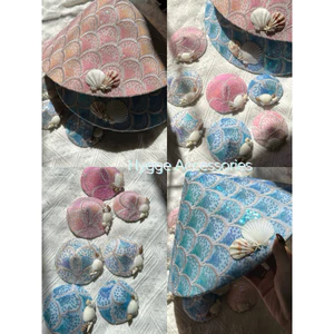 Sản phẩm nón lá kim sa vỏ sò đi biển size 33cm - Nón lá du lịch - Nón lá đi biển - Phụ kiện thời trang