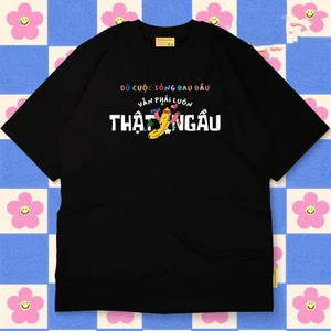 Áo thun unisex Yêu Đời hài hước THẬT NGẦU áo phông cổ tròn tay ngắn chất Cotton mềm mịn co dãn 4 chiều TA0156