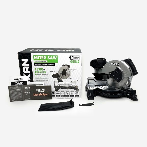 Máy cắt nhôm HUKAN G2-MS90255| Công Suất 1700W | Động Cơ Đồng - Dùng Dây Curoa | Đường kính đĩa 255MM| BH 6 Tháng