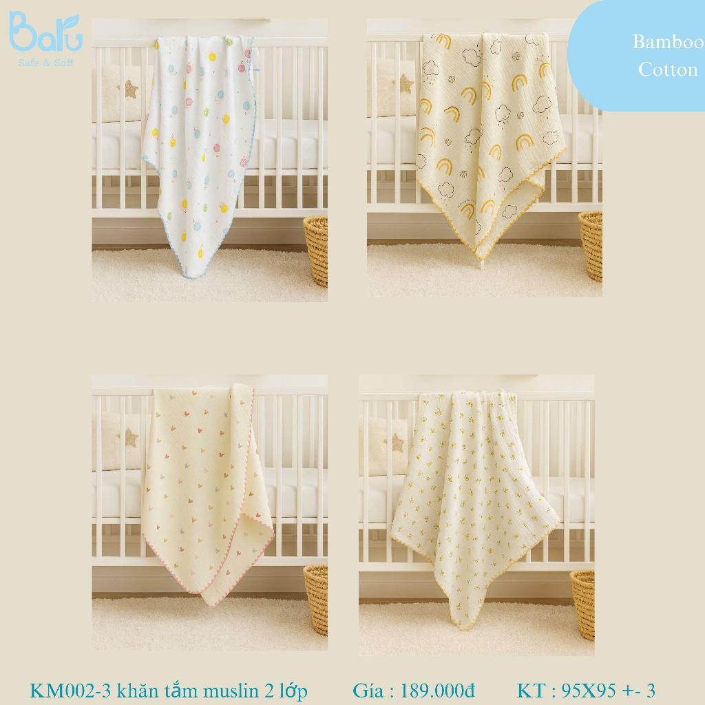 KHĂN TẮM MUSLIN 2 LỚP KM002-3