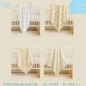 KHĂN TẮM MUSLIN 2 LỚP KM002-3