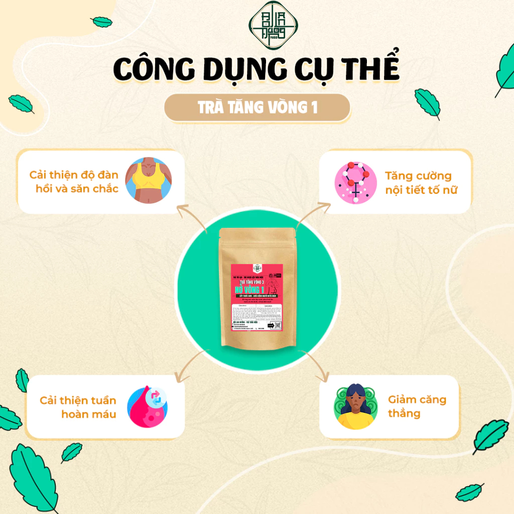 [Có Che Tên] Trà Tăng Vòng 1 - Bội Lan Đường - Mầm Đậu Nành, Sâm Tố Nữ, Làm Đẹp Săn Chắc - 50 lọc