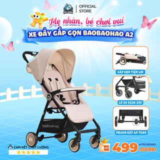 [Độc quyền SVIP] Xe Đẩy Cho Bé Baobaohao A2 Chính Hãng Gấp Gọn Tiện Lợi Có Phanh Kép, Bánh Xe Giảm Xóc An Toàn
