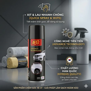 Chai Xịt Tẩy Nhựa Đường 3T – Tẩy Keo, Băng Keo, Nhựa Đường Cho Ô Tô Xe Máy