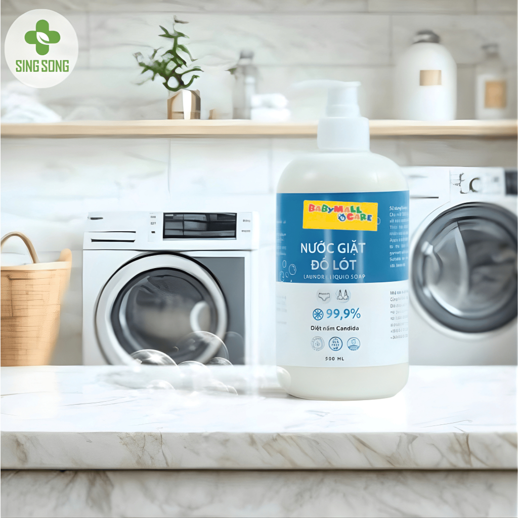 Nước Giặt Đồ Lót SingSong Làm Sạch Quần Áo Lót Từ Tinh Dầu Tự Nhiên 500ML Chai | Babymall & Care