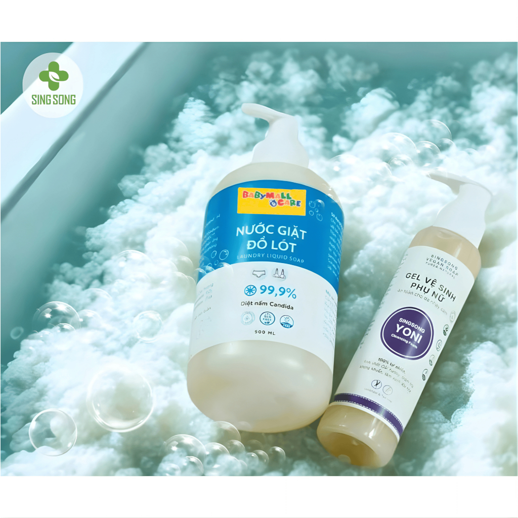 Nước Giặt Đồ Lót SingSong Làm Sạch Quần Áo Lót Từ Tinh Dầu Tự Nhiên 500ML Chai | Babymall & Care