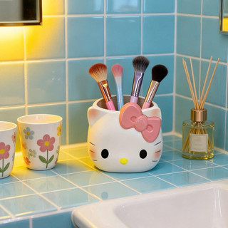 Hộp đựng cọ, bút hình mèo dễ thương - decor bàn trang điểm, bàn học 🌸🌸🌸
