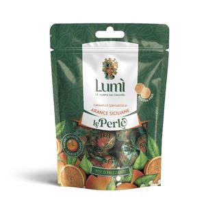 Kẹo Trái Cây Ý, PERLE DI LUMÌ, Sicilian Citrus Candies 100g – Kẹo Cam/Chanh/Quýt Sicily, Giàu Vitamin C, Gluten Free