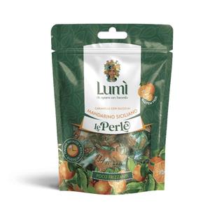 Kẹo Trái Cây Ý, PERLE DI LUMÌ, Sicilian Citrus Candies 100g – Kẹo Cam/Chanh/Quýt Sicily, Giàu Vitamin C, Gluten Free