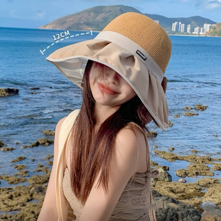 Mũ Chống Nắng Rộng Vành GANA Thắt Nơ Điệu Đà, Chống Tia UV, Nón Trùm Đầu Che Nắng Gấp Gọn Tiện Lợi