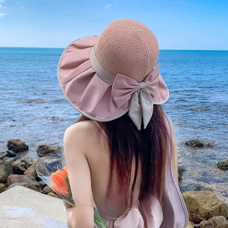 Mũ Chống Nắng Rộng Vành GANA Thắt Nơ Điệu Đà, Chống Tia UV, Nón Trùm Đầu Che Nắng Gấp Gọn Tiện Lợi