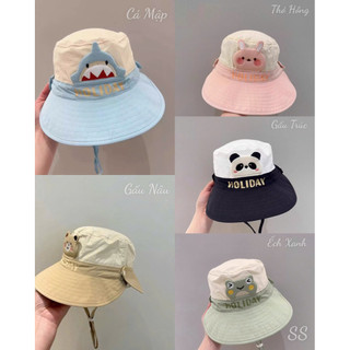Mũ bucket chống nắng cho bé hoạ tiết hoạt hình, động vật dễ thương 🌸🌸🌸