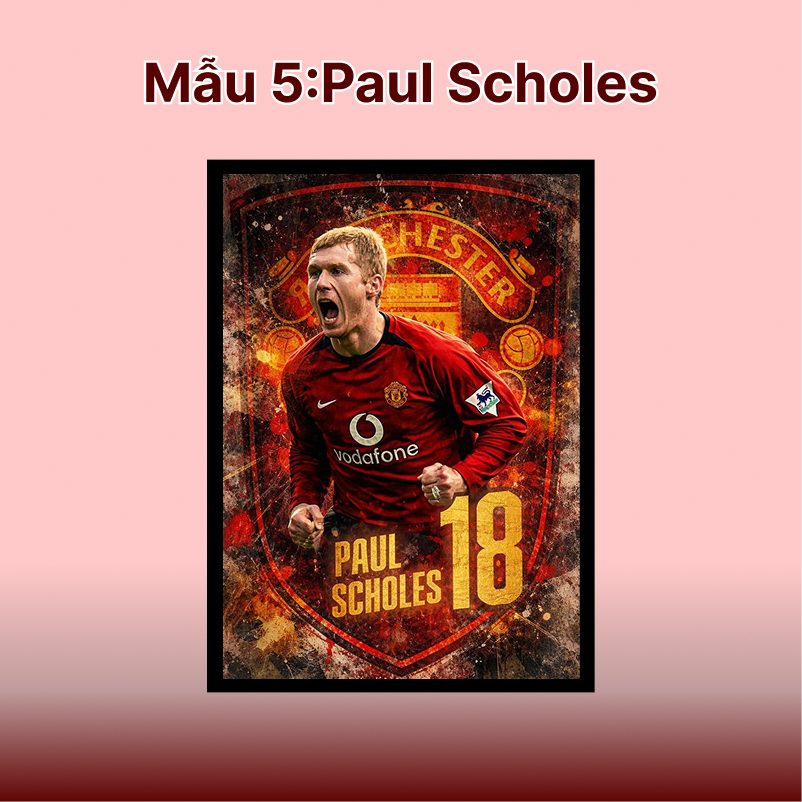 Tranh Manchester United treo tường, để bàn khổ A4-A5 | tranh poster bóng đá | MU