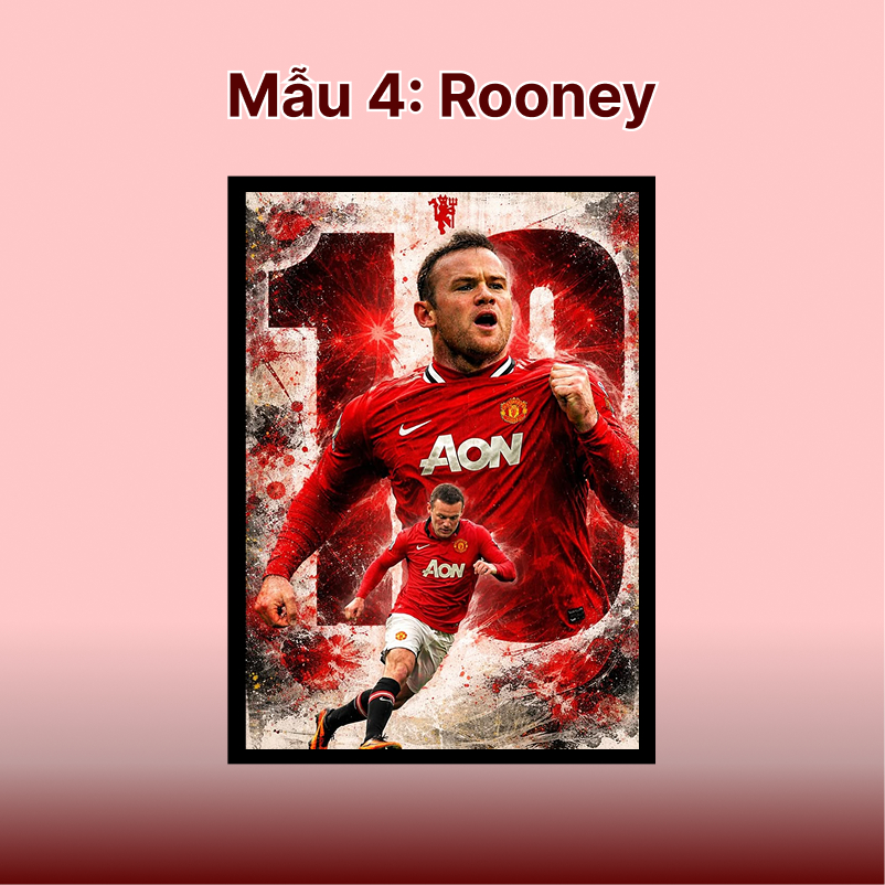 Tranh Manchester United treo tường, để bàn khổ A4-A5 | tranh poster bóng đá | MU