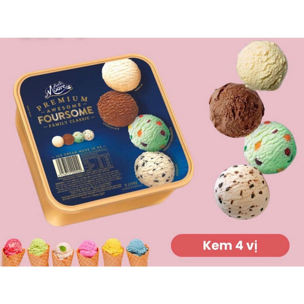 [Giao hỏa tốc - Hà Nội] KEM MUCH MOORE 2L SIÊU TO NHON NHON ĐẾN TỪ NEW ZEALAND