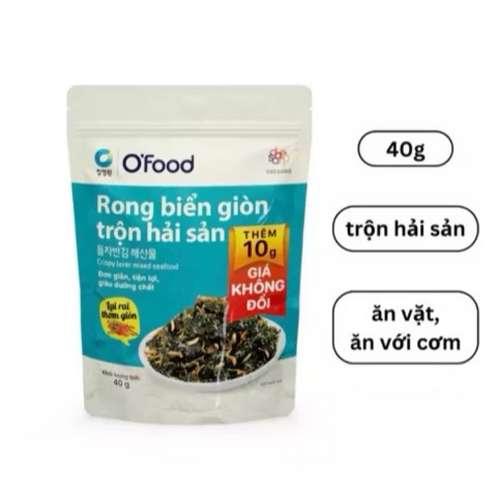 {Hot Trend} O’Food] Combo 4 rong biển giòn trộn 4 vị –Đồ ăn vặt ngon, Ăn liền, trộn cơm, ăn kèm