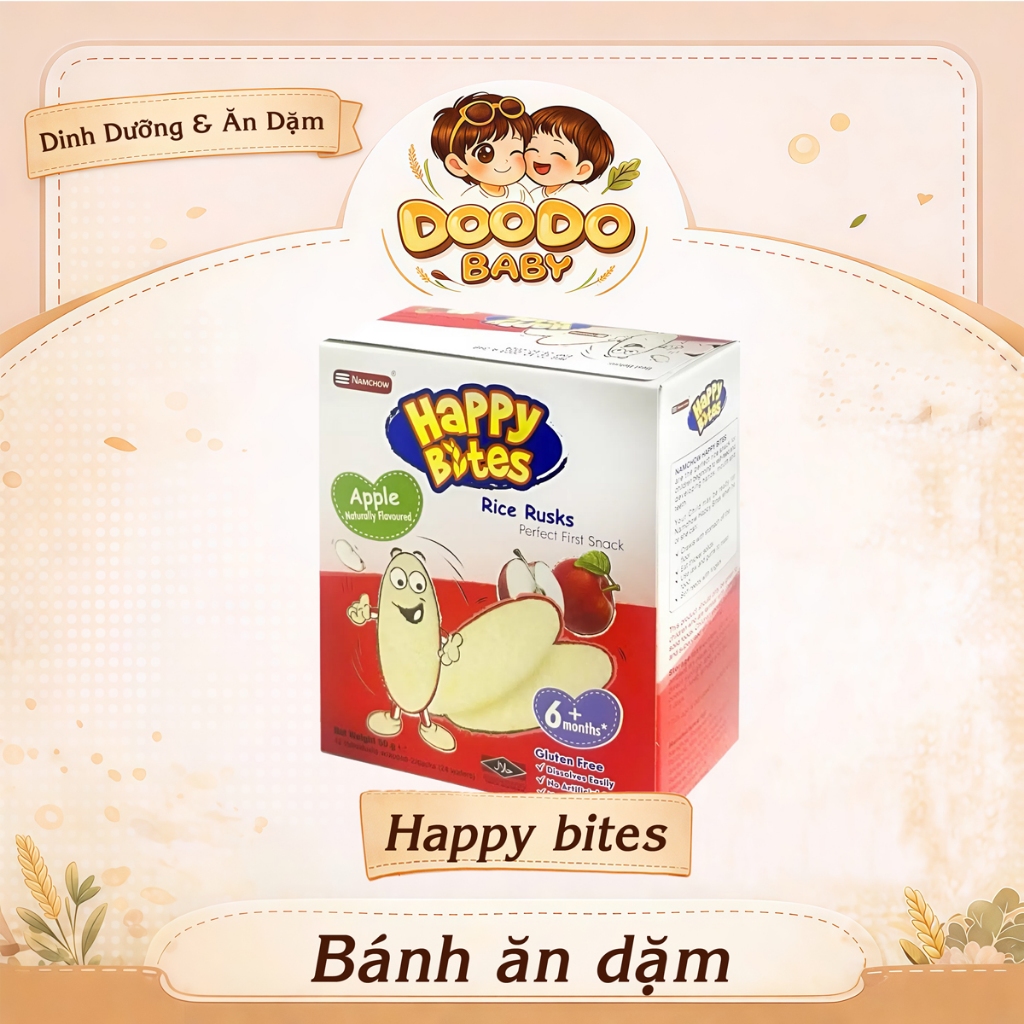 Bánh Gạo Ăn Dặm Happy Bites Cho Bé (50g)