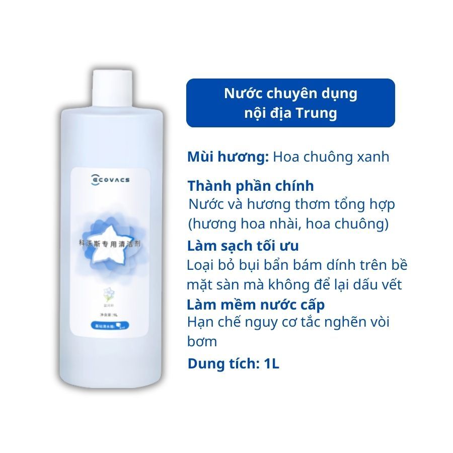 Nước lau sàn chuyên dụng cho robot hút bụi lau sàn Ecovacs