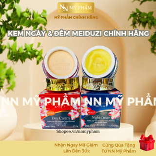 Cặp Kem Ngày và Đêm Meiduzi Nhật Chính Hãng, Kem Dưỡng Da Meiduzi Dưỡng Trắng Hồng, Mờ Nám Tàn Nhang