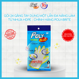 Gói 24 Găng Tay Dùng Một Lần Đa Năng Làm Từ Nhựa HDPE (950-0)- Chính Hãng Poly-Brite