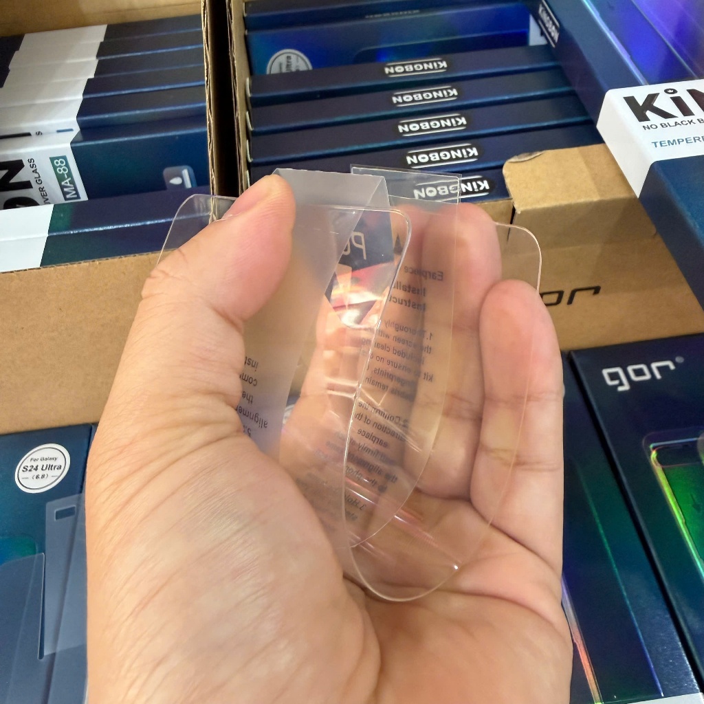 Kính Cường Lực Samsung KO Viền GOR KiNGBON Vân Tay Siêu Âm Cảm Ứng Nhạy S24ULtra/S25ULtra/S26ULtra