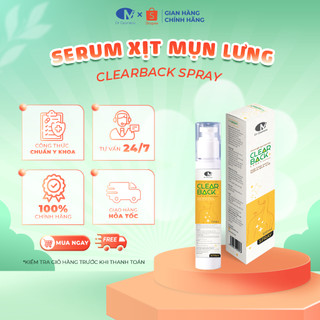 Xịt Giảm Mụn Lưng, Mụn Body ClearBack, Giúp Sạch Sâu Lỗ Chân Lông, Ngăn Mụn Trở Lại 120ml Dr Cosmess