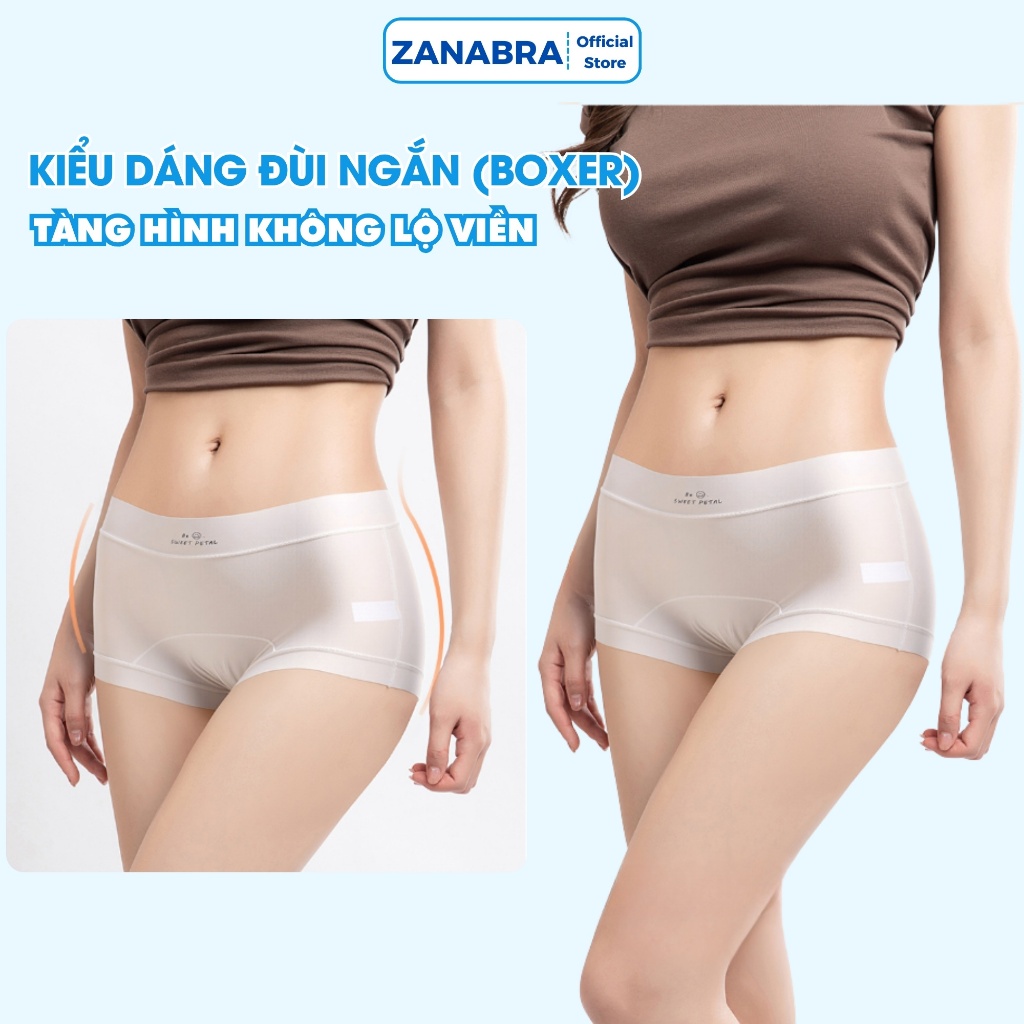 [Mẫu Mới 2026] Set 5 Quần lót nữ su lạnh mềm mịn Siêu Mát màu pastel xinh xắn đáy kháng khuẩn 10A ZANABRA  L5422