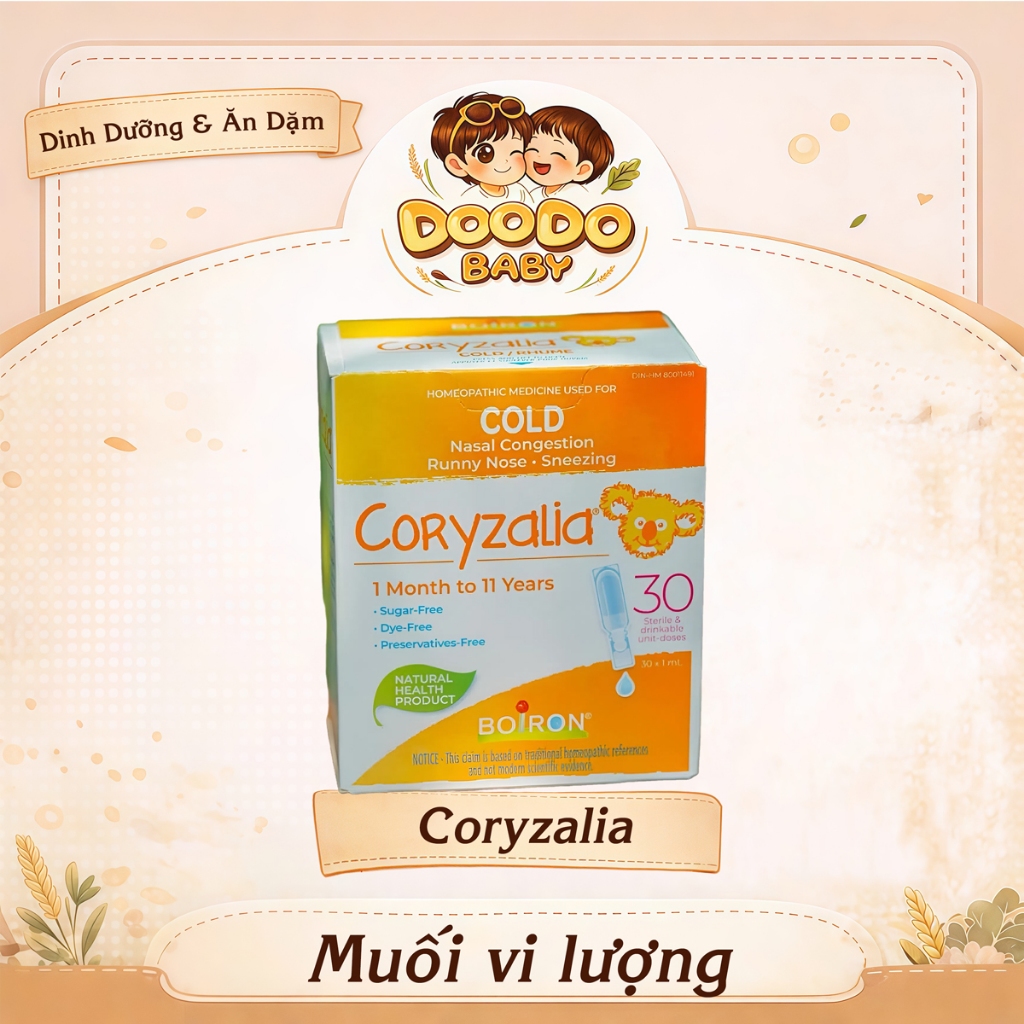 Muối Vi Lượng Đồng Căn Coryzalia Cho Bé (30 ống/hộp)