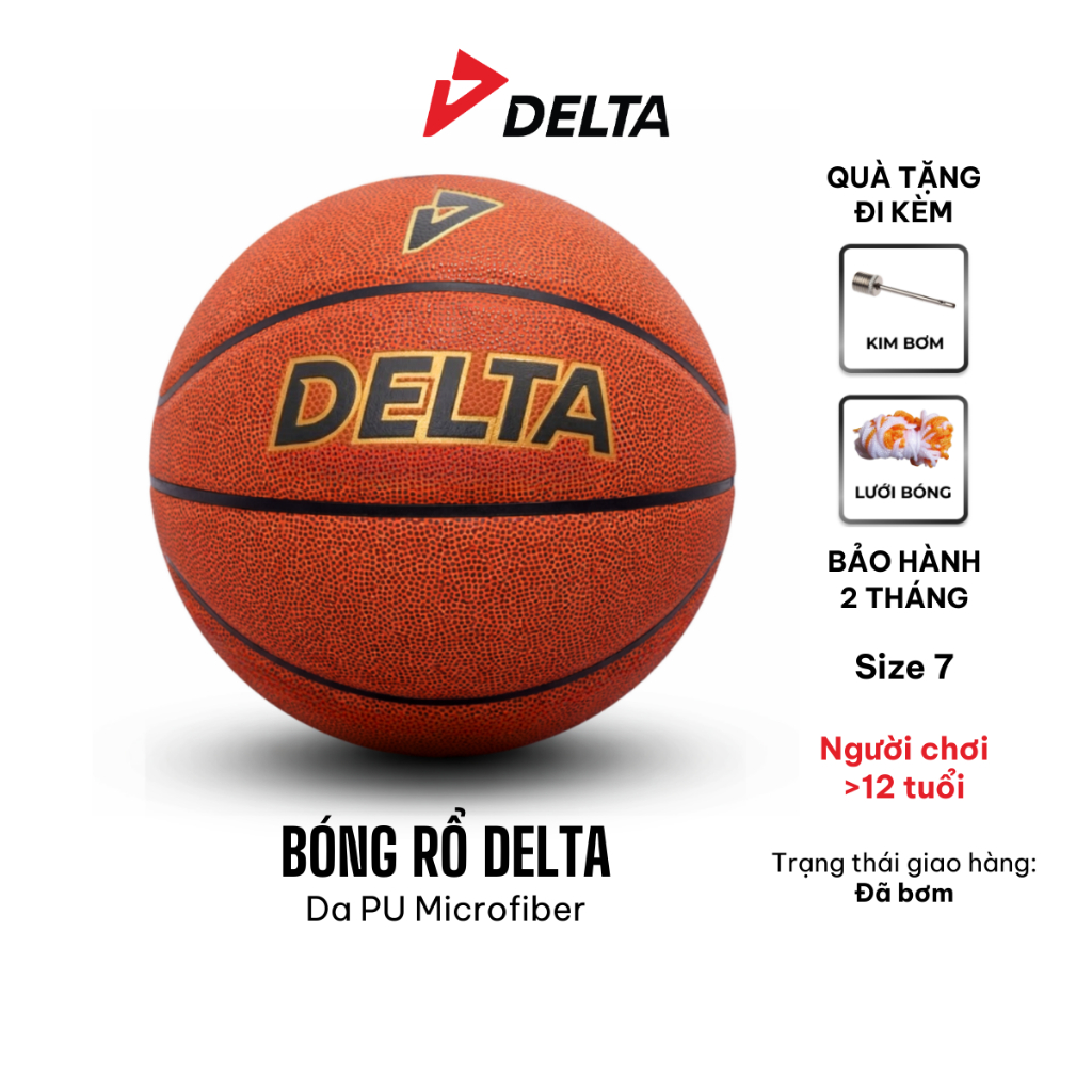 Bóng Rổ DELTA Size 7 Dán Ép Nhiệt Da PU Microfiber Độ Đàn Hồi Cao Đạt ...