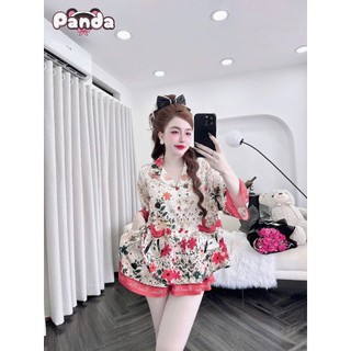 Đồ ngủ pijama cổ sen cột nơ tiểu thư lụa latin hàn cao cấp (DB192)