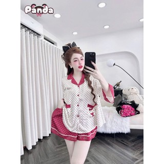 Đồ ngủ pijama cổ sen cột nơ tiểu thư lụa latin hàn cao cấp (DB192)