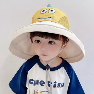 Mũ Vành Rộng Trẻ Em Hình Khủng Long Siêu Dễ Thương – Mũ Chống Nắng Cho Bé, Chống UV, Thoáng Khí