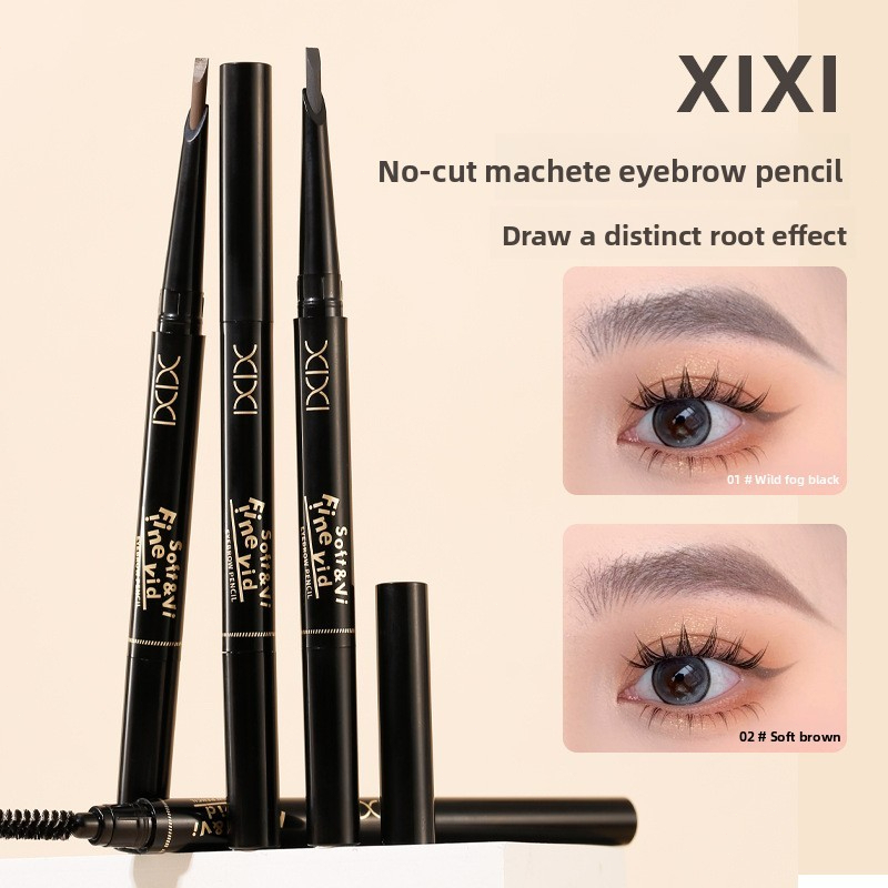 XIXI D805 Chì Kẻ Mày 2 Đầu Ngòi Mảnh, Chân Mày Tự Nhiên, Chống Nước Lâu Trôi, Kèm Cọ Chải Mày