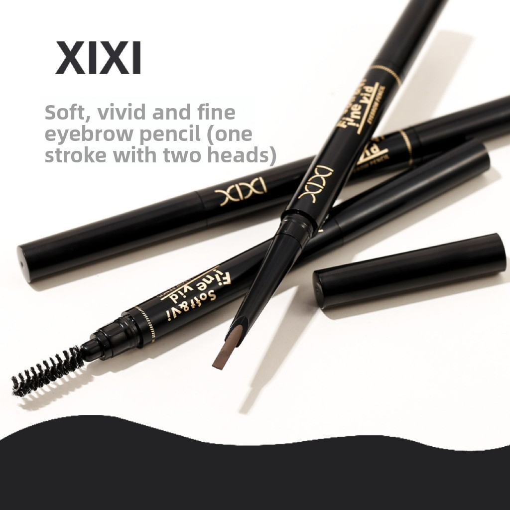 XIXI D805 Chì Kẻ Mày 2 Đầu Ngòi Mảnh, Chân Mày Tự Nhiên, Chống Nước Lâu Trôi, Kèm Cọ Chải Mày