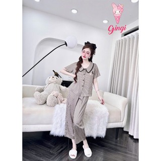 Đồ ngủ pijama quần dài 9 tấc thiết kế cổ sen xinh xắn (DB142)