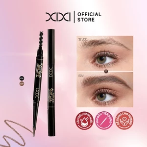 XIXI D805 Chì Kẻ Mày 2 Đầu Ngòi Mảnh, Chân Mày Tự Nhiên, Chống Nước Lâu Trôi, Kèm Cọ Chải Mày