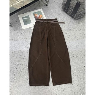 Quần Jean Nữ Ống Rộng Baggy Cạp Cao Form Suông Denim Dày Dáng Đẹp