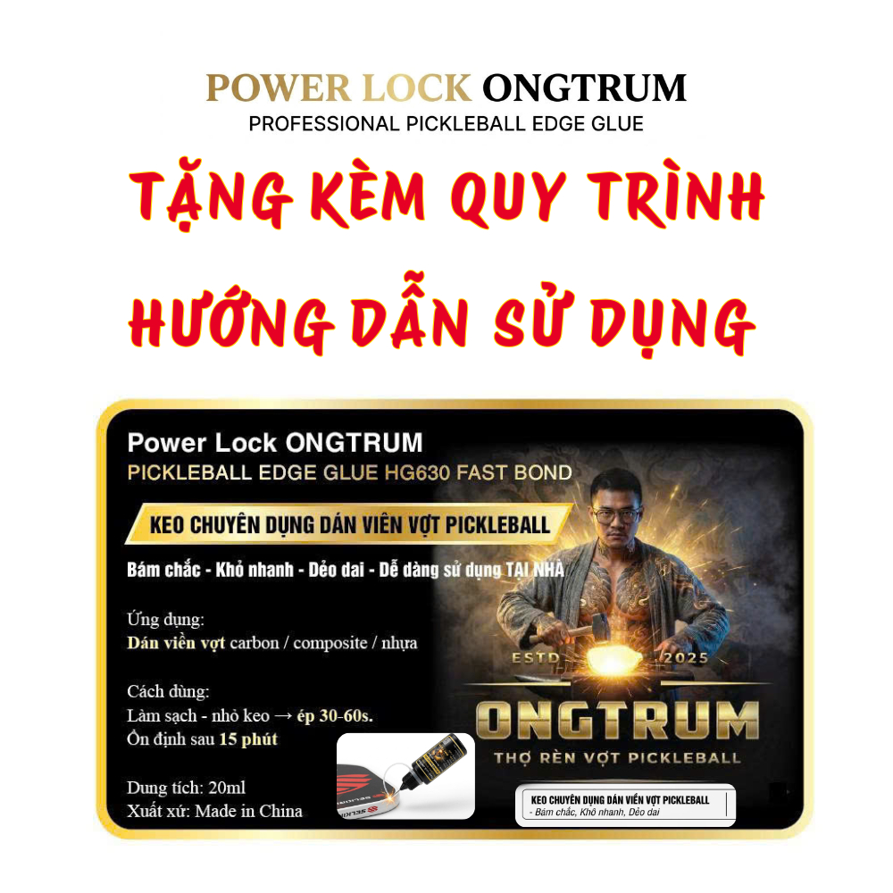 Keo dán viền vợt Pickleball Chính Hãng ONGTRUM chuyên dụng siêu bám chắc dễ dàng sử dụng tại nhà 001