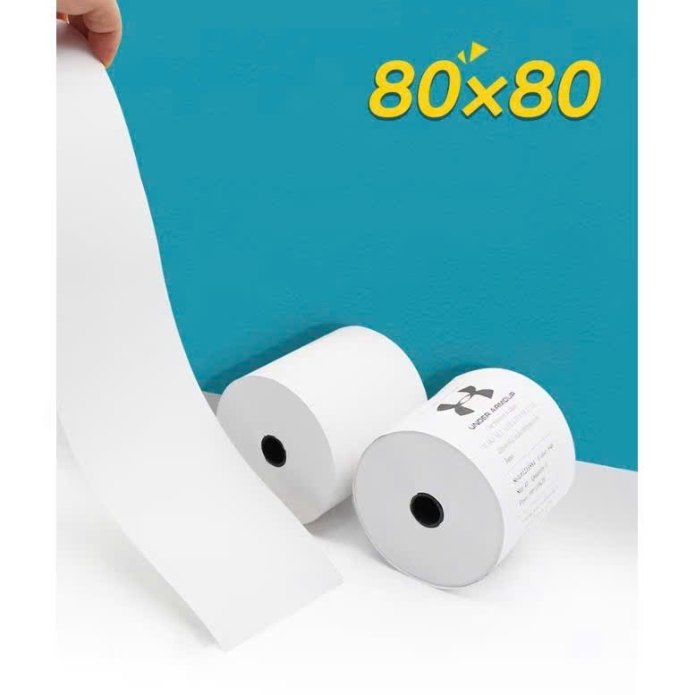 [THÙNG 10 CUỘN] GIẤY IN NHIỆT K80x80MM GIẤY IN BILL K80*80 GIẤY IN HÓA ĐƠN 80MM PHIẾU K80 THU NGÂN K80x80 GIẤY NHIỆT BỰ
