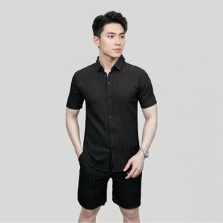 [CAO CẤP] Set Sơ Mi Ngắn Tay+Quần Shor Đũi Nam Form Đẹp Cao Cấp,Thoáng Mát Dễ Phối Đồ Đồ Thời Trang